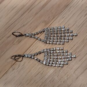 Elegant Silver Chandelier Earrings